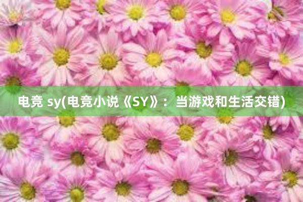 电竞 sy(电竞小说《SY》：当游戏和生活交错)