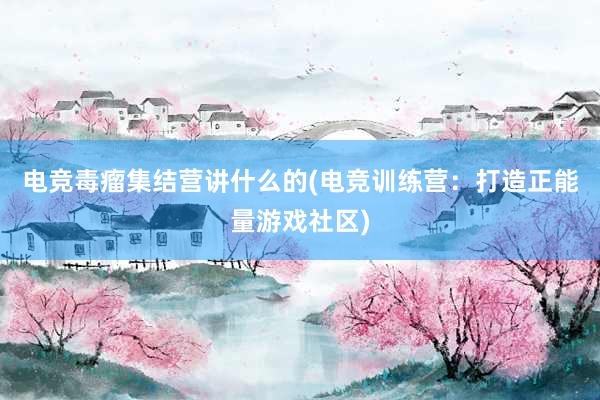 电竞毒瘤集结营讲什么的(电竞训练营：打造正能量游戏社区)