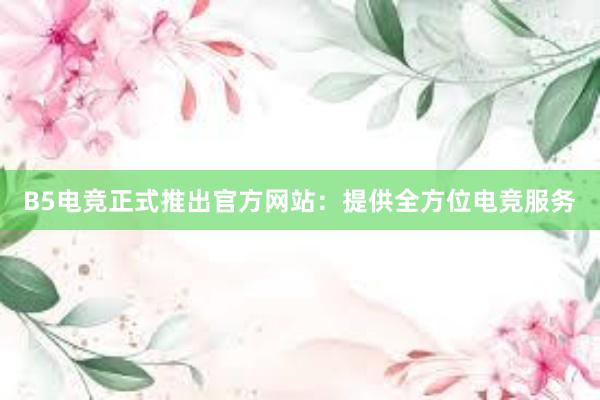 B5电竞正式推出官方网站：提供全方位电竞服务