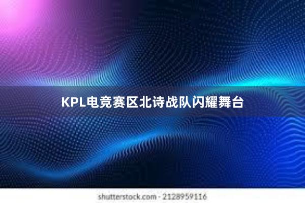 KPL电竞赛区北诗战队闪耀舞台