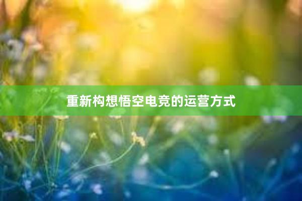 重新构想悟空电竞的运营方式