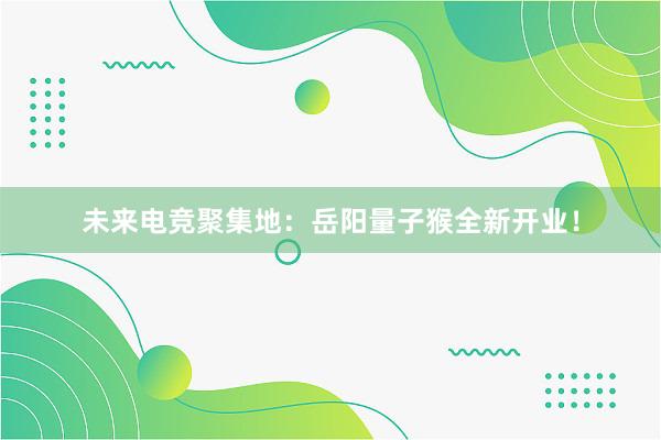 未来电竞聚集地：岳阳量子猴全新开业！