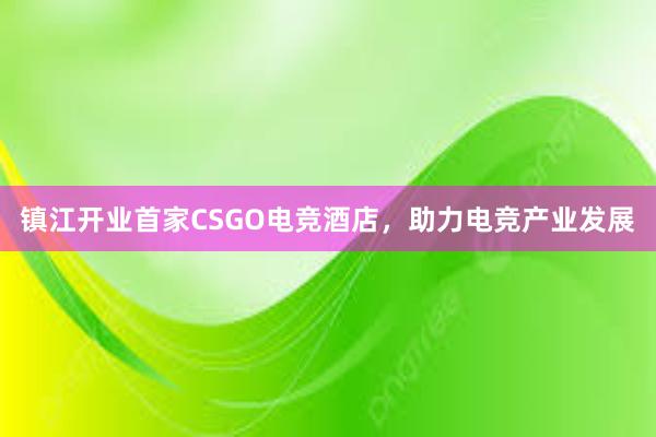 镇江开业首家CSGO电竞酒店，助力电竞产业发展